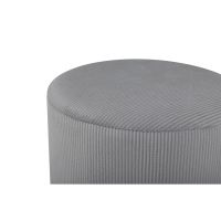 Cleo poef - rib - grijs