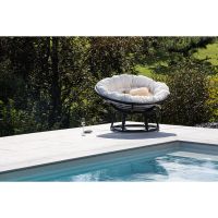 Ivan loungestoel - zwart- rattan