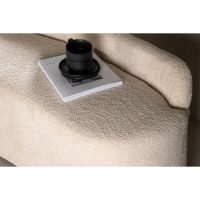 Chiara eetkamerbank - boucle - 160 cm - wit