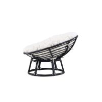 Ivan loungestoel - zwart- rattan