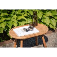 Deniz ovale bijzettafel - 40 x 60 cm - naturel