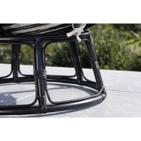 Ivan loungestoel - zwart- rattan