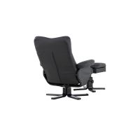 Savo relax fauteuil met voetenbank - zwart