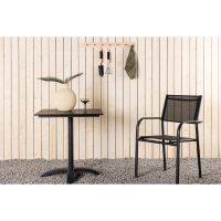 Svea Eduardo vierkante bistrotafel - 70 x 70 cm - zwart