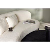 Daniele organische 3-zits bank - 224 cm - boucle - wit