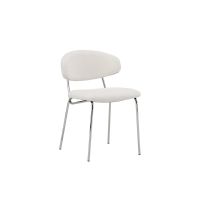 Novak eetkamerstoel - boucle - wit