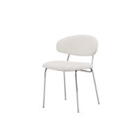 Novak eetkamerstoel - boucle - wit