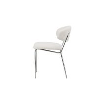 Novak eetkamerstoel - boucle - wit