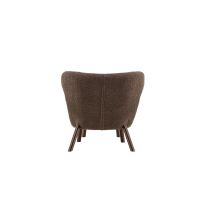 Teko fauteuil met voetenbank - teddy - bruin