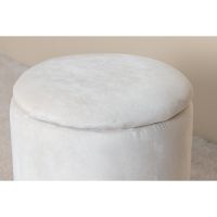 Zara poef - velvet - beige