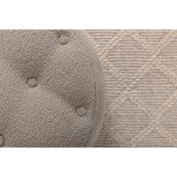 Juno hocker - teddy - grijs