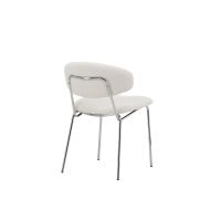 Novak eetkamerstoel - boucle - wit