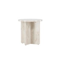 Carlo ronde bijzettafel - ø50 cm - marmerlook