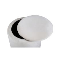 Zara poef - velvet - beige