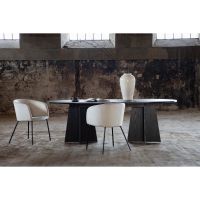 Liro deens ovale eettafel - 230 x 115 cm - zwart