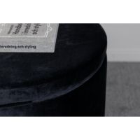 Blaze poef - velvet - zwart