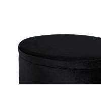 Blaze poef - velvet - zwart