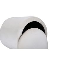 Zara poef - velvet - beige