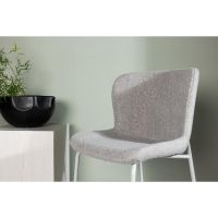 Miko eetkamerstoel - boucle - wit