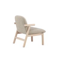 Svea Nakamura fauteuil - rubberhout en stof - beige