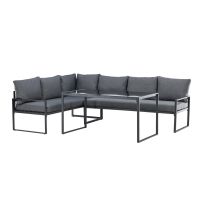 Sasha hoekbankset - zwart