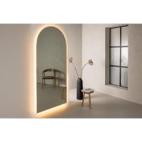 Svea Fabiola gebogen spiegel met ledverlichting - 100 x 210 cm