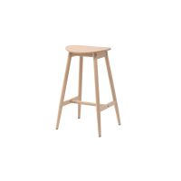 Nika barkruk 76 cm - rubberhout - naturel