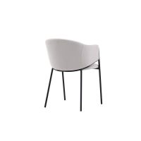 Eveline eetkamerstoel - velvet - lichtgrijs