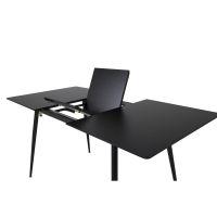 Niva uitschuifbare eettafel - 120/160 x 80 cm - zwart