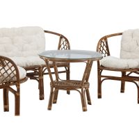 Svea Matteo loungeset - Loungestoelen walnoot - rattan