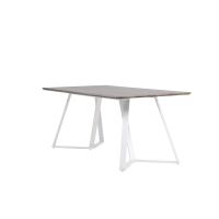 Mako rechthoekige eettafel - 180 x 90 cm - donkerbruin/wit