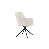 Lucetta eetkamerstoel - boucle - wit