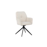 Lucetta eetkamerstoel - boucle - wit