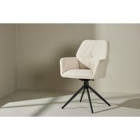 Lucetta eetkamerstoel - boucle - wit