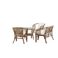 Svea Matteo loungeset - Loungestoelen walnoot - rattan