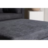 Kira hocker - linnen - zwart