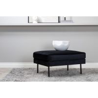 Rio hocker - velvet - zwart