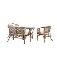 Svea Matteo loungeset - Loungestoelen walnoot - rattan