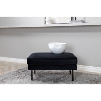 Rio hocker - velvet - zwart