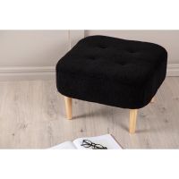 Kai poef - teddy - zwart
