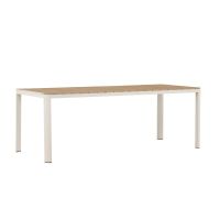 Mehmet tuintafel - 210 x 90 cm - beige/houtlook