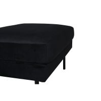 Rio hocker - velvet - zwart