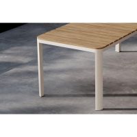Mehmet tuintafel - 210 x 90 cm - beige/houtlook