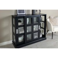 Pesro vitrinekast - 120 x 95 cm - zwart