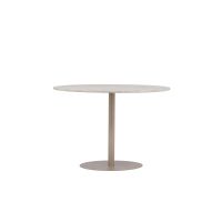 Zuna ronde eettafel - ø110 cm - marmerlook - beige