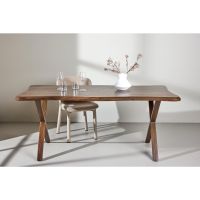 Malik organische eettafel - 180 x 90 cm - walnootlook