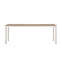 Mehmet tuintafel - 210 x 90 cm - beige/houtlook