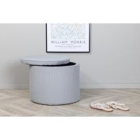 Blaze poef - rib - grijs