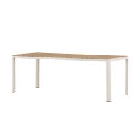 Mehmet tuintafel - 210 x 90 cm - beige/houtlook