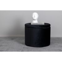 Blaze poef - velvet - zwart